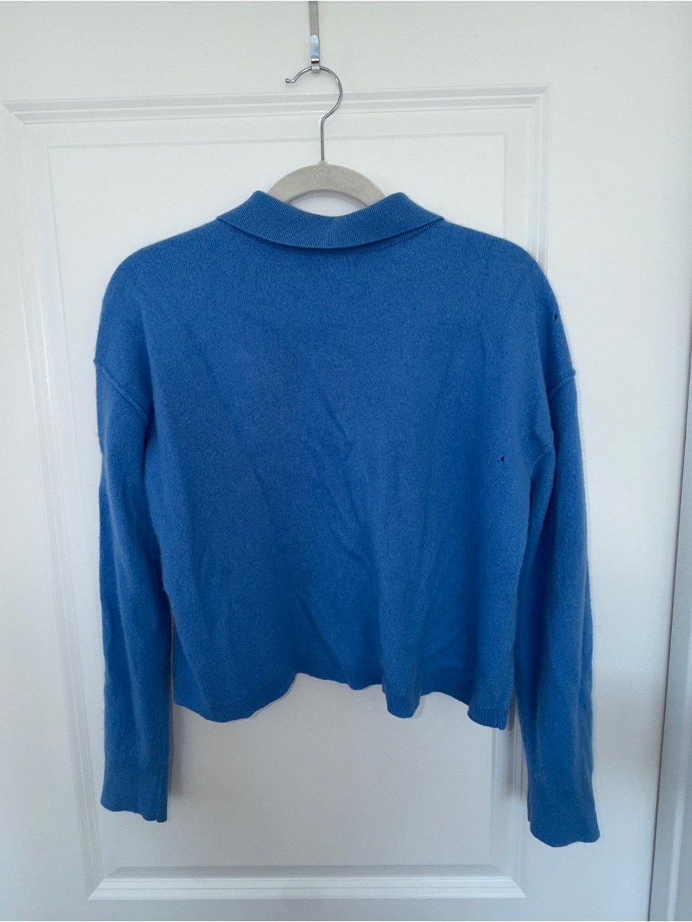 Anthropologie Pilcro 100% Cashmere Blue Polo Sweater XL - Picture 6 of 6